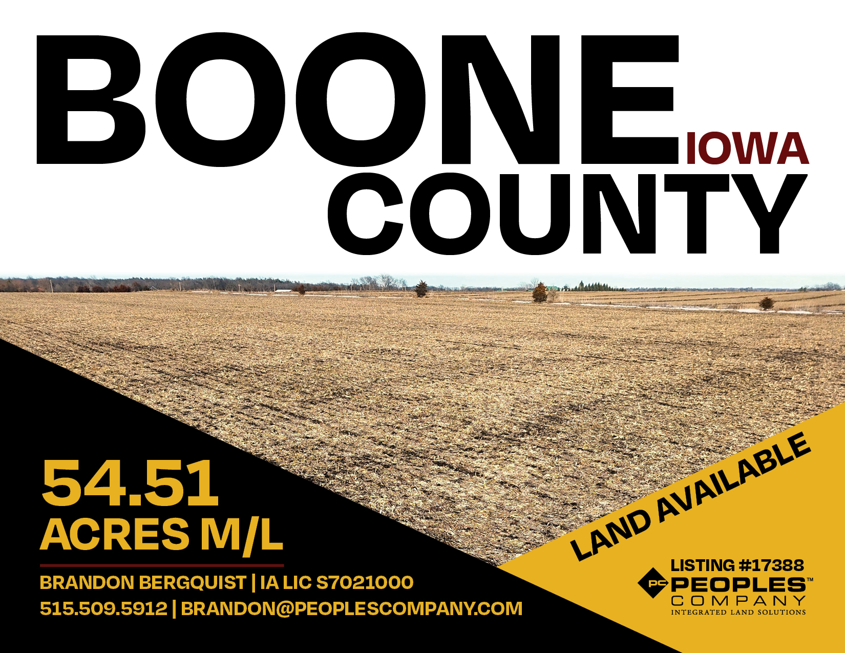 Listing 17388 54.51 acres in IA Peoples Company